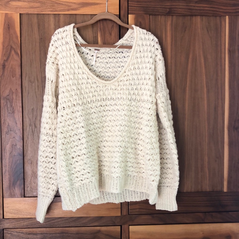 Free People beachy knit sweater.